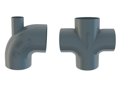 Besi tuang tanpa soket (hubless) jenis bengkok dan tee silang bersalut epoksi dan zink